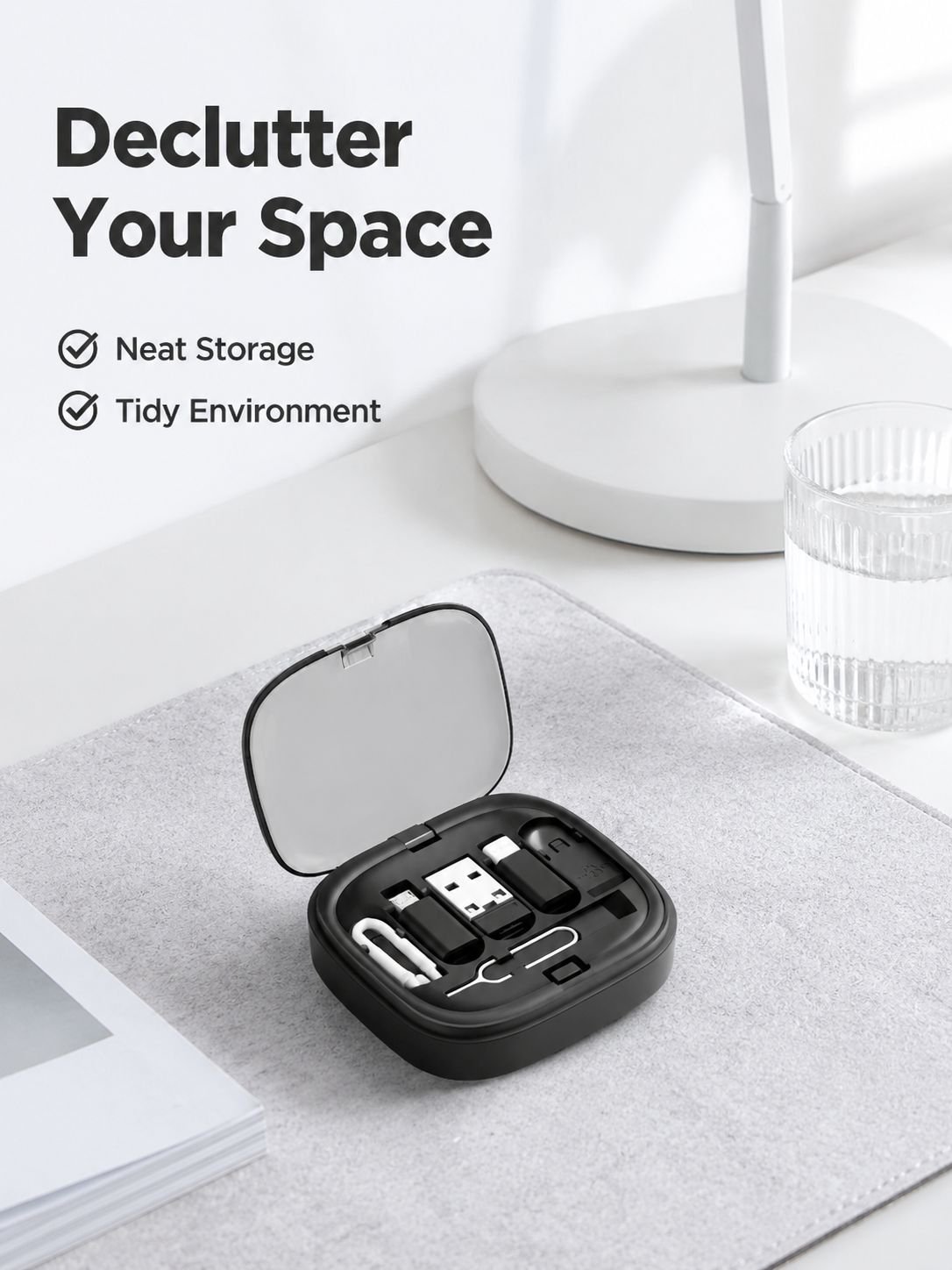 Multi-functional Phone Charging Cable Organizer Box