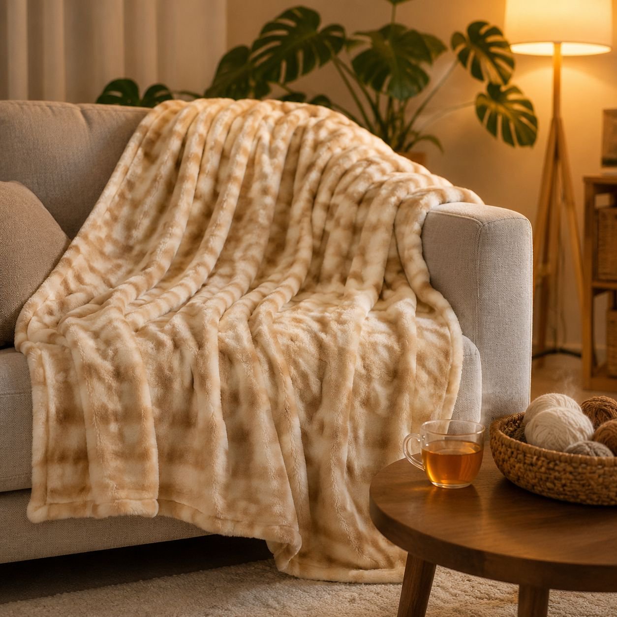 Thickened Rabbit Coral Fleece Nap Blanket