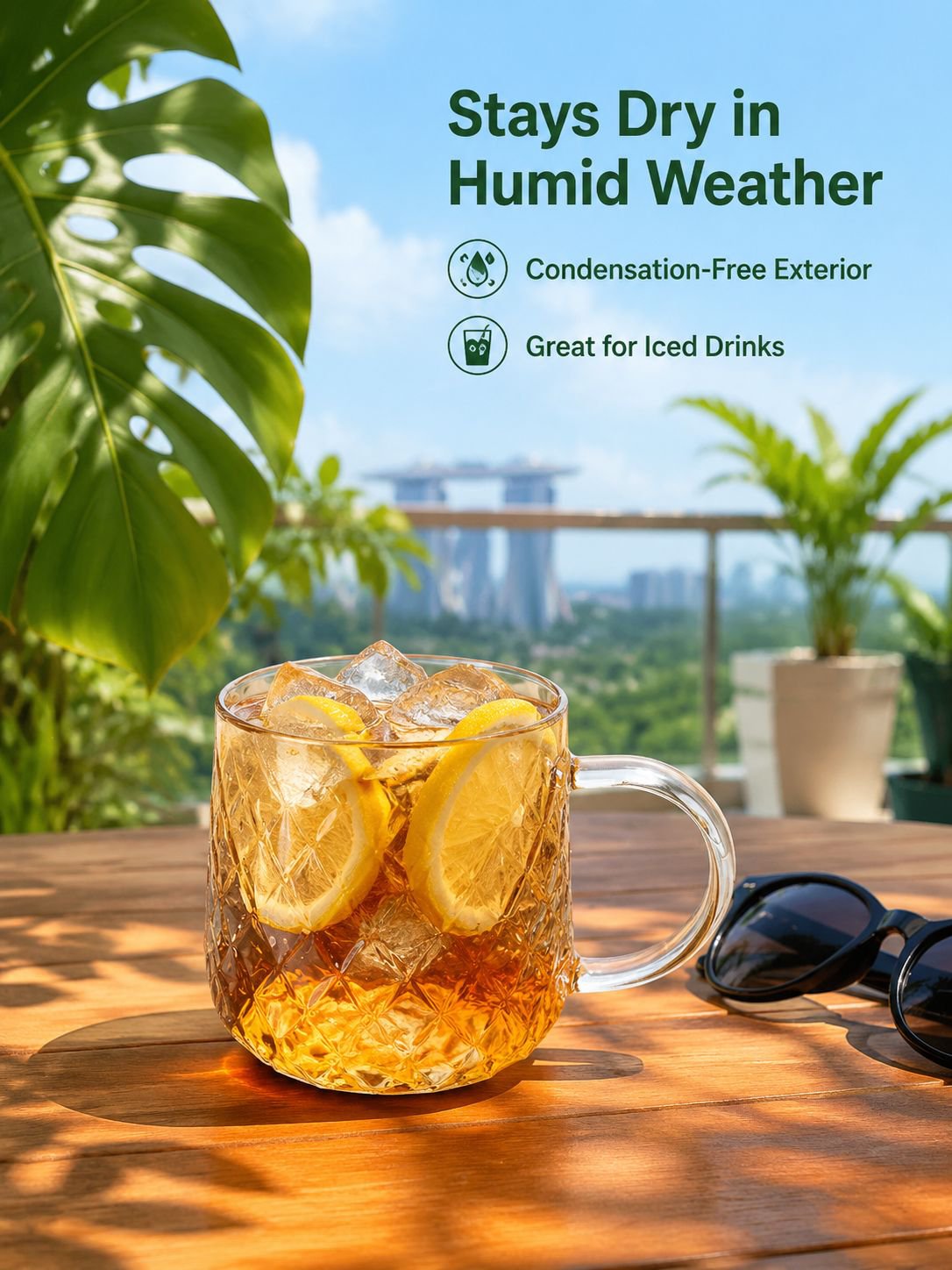 Heat-resistant glass water cup