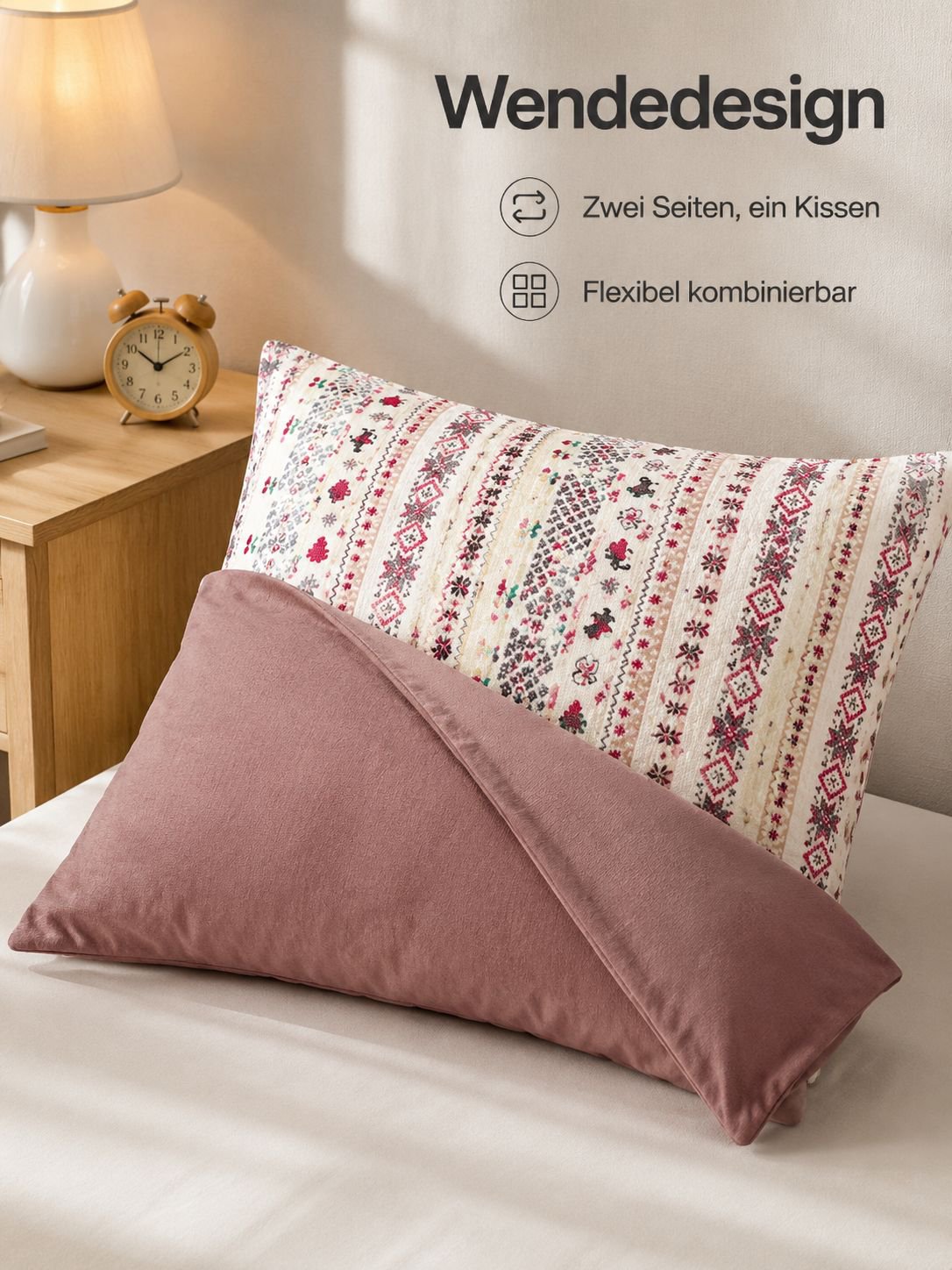 Pflegeleichte Kissenhüllen im 2er-Set