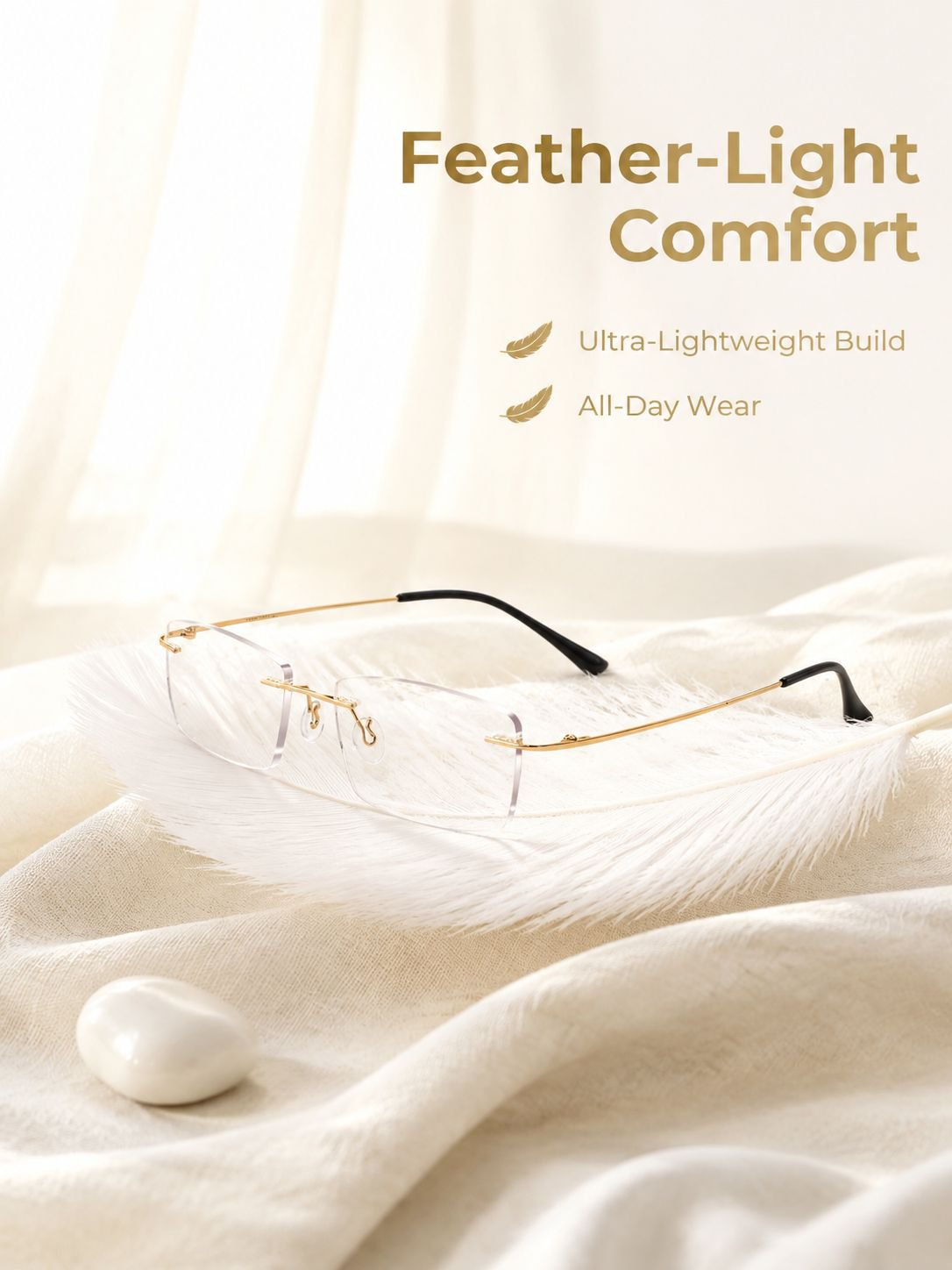 Comfortable Frameless High-Precision Blue Light Reading Glasses