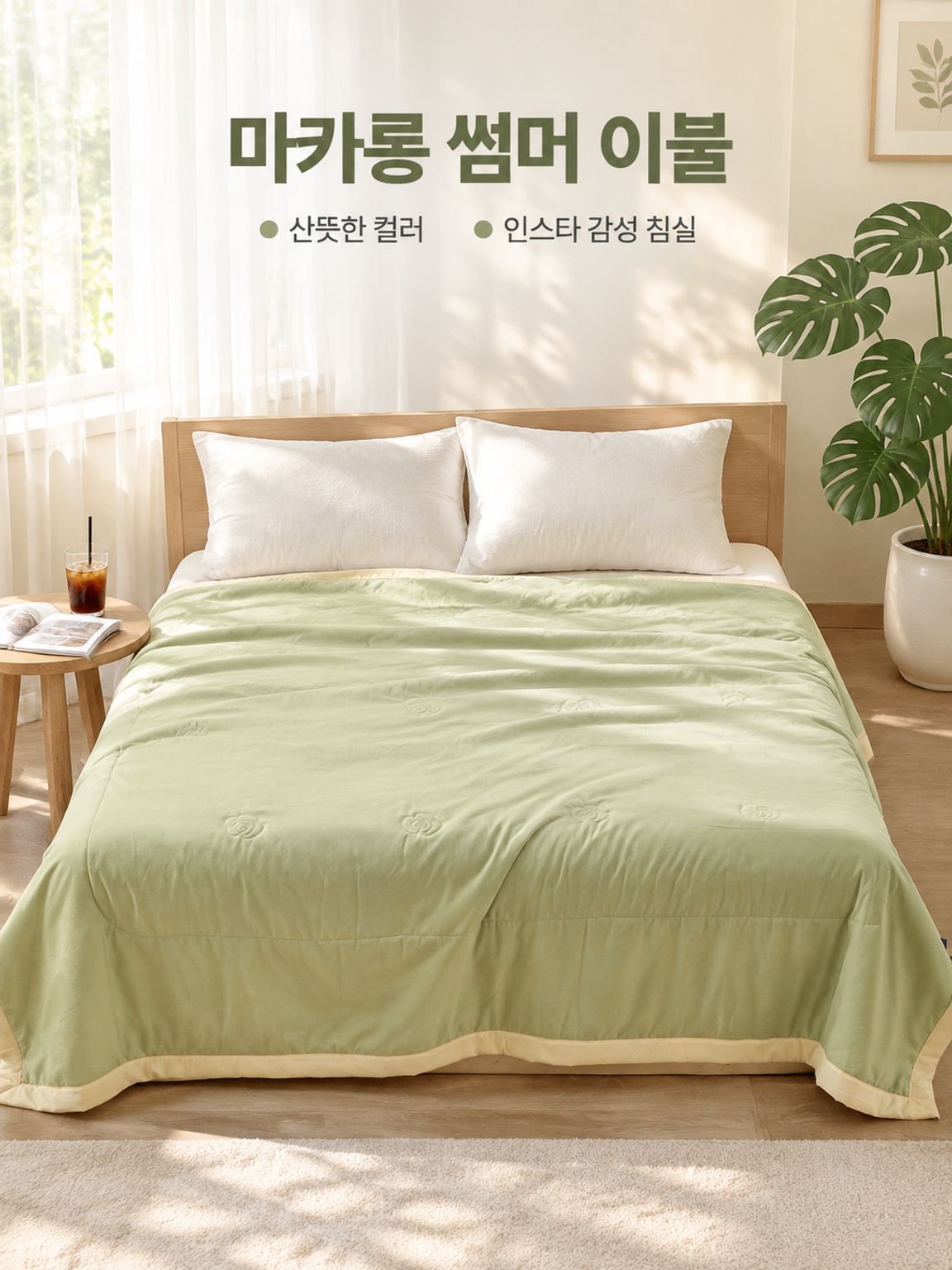  여름용 대두 충전 실크 이불
