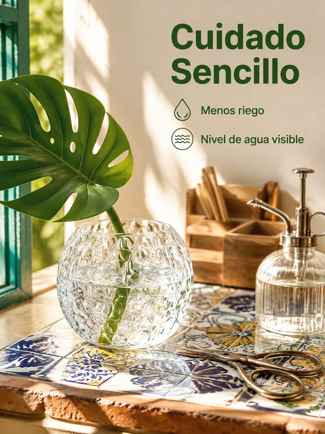 Botellas de agua para el cultivo de plantas de interior.