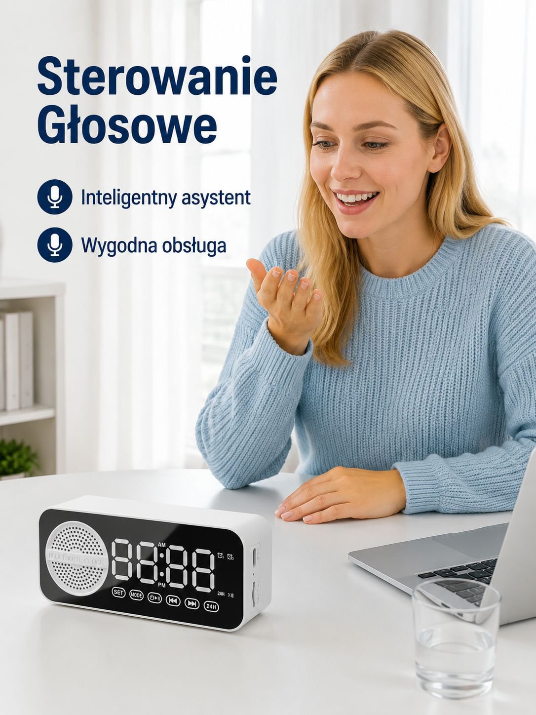 Wielofunkcyjny głośnik Bluetooth, pamiątka pożegnalna, inteligentny zegar głosowy