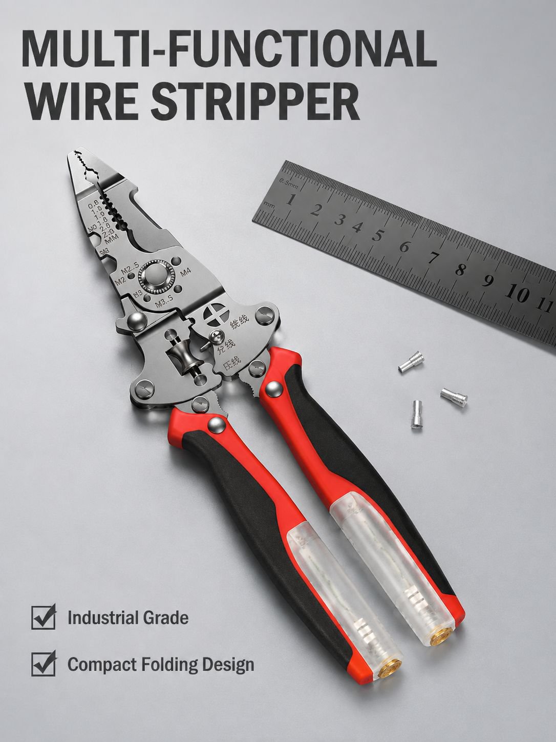 Folding wire strippers