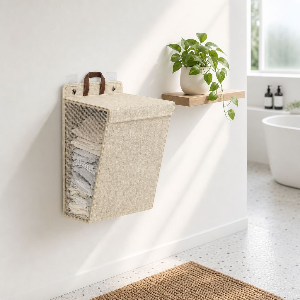 Cotton and Linen Clothing Storage Basket