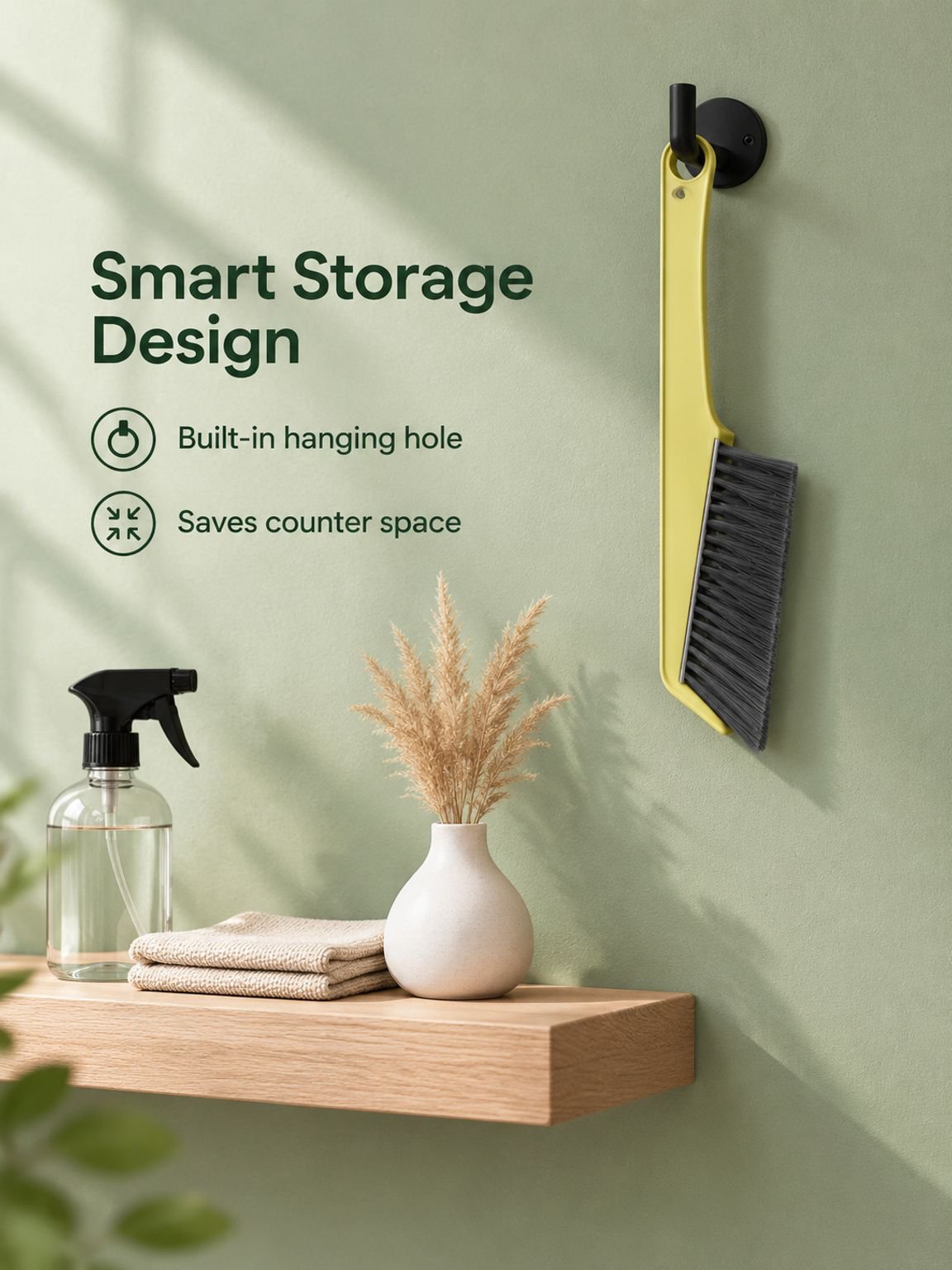 Multi functional perforated dust removal brush