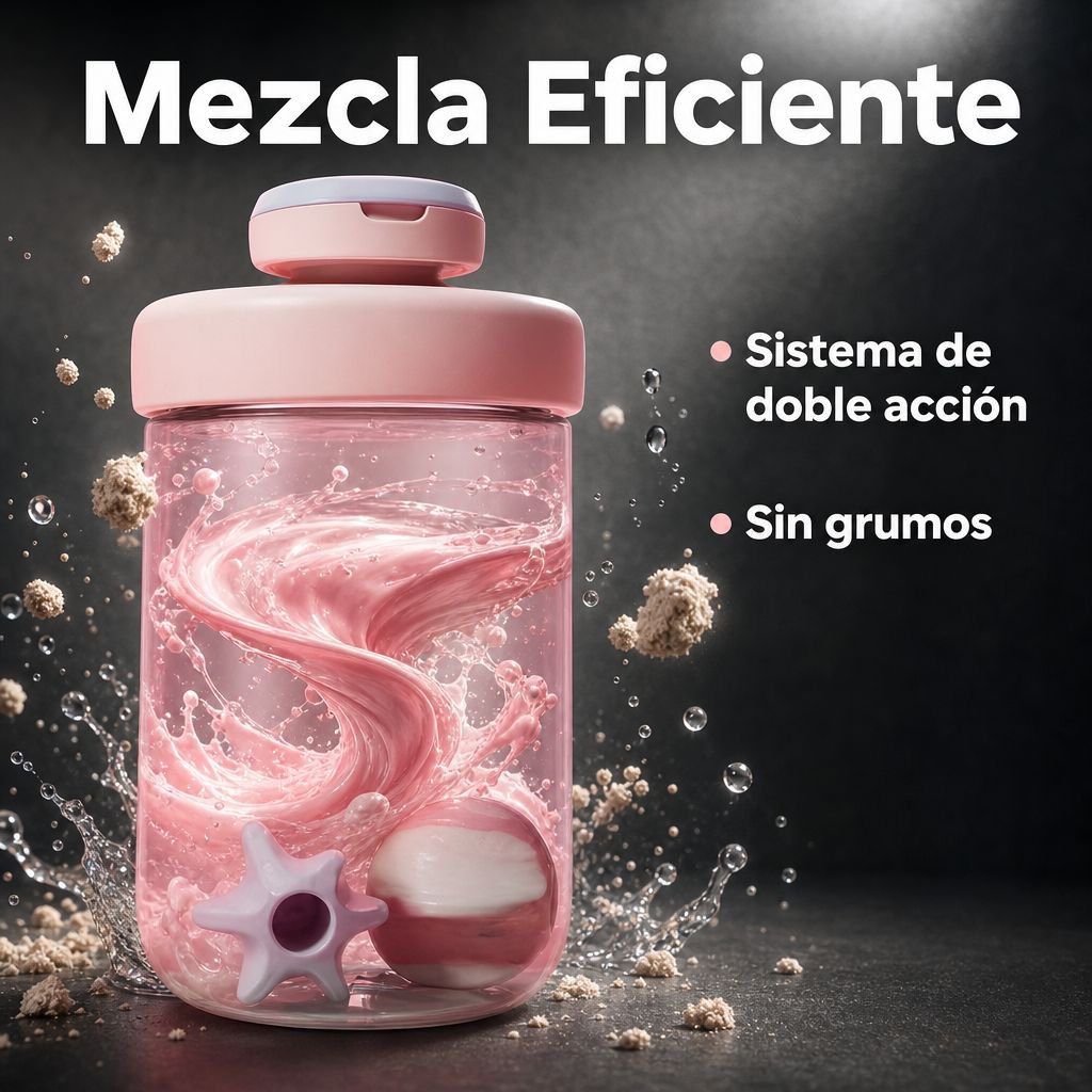 Botella mezcladora de fitness con escala, apta para hombres y mujeres