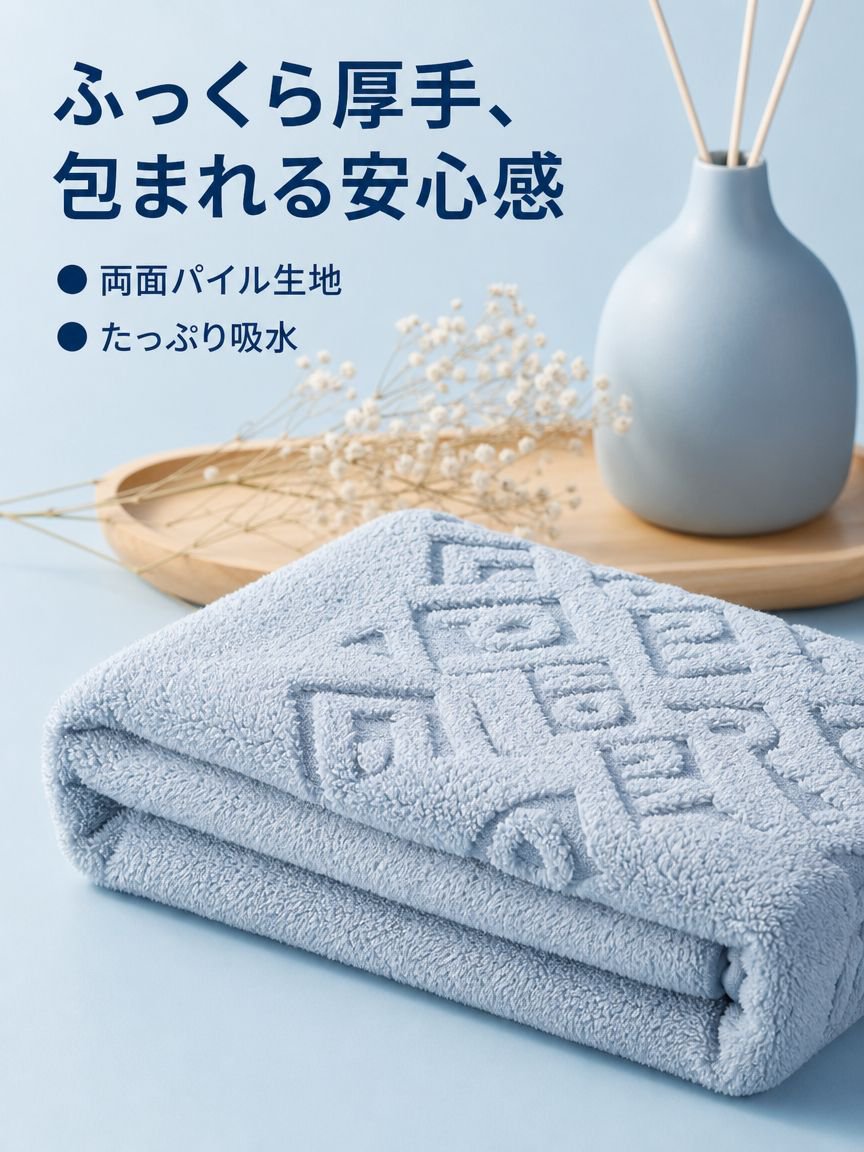 かわいい柄のバスタオル