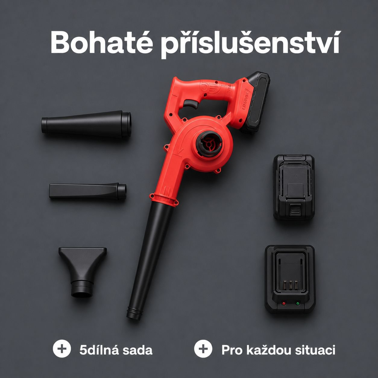 Malý domácí dobíjecí fén Výkonný ofukovač a odstraňovač prachu