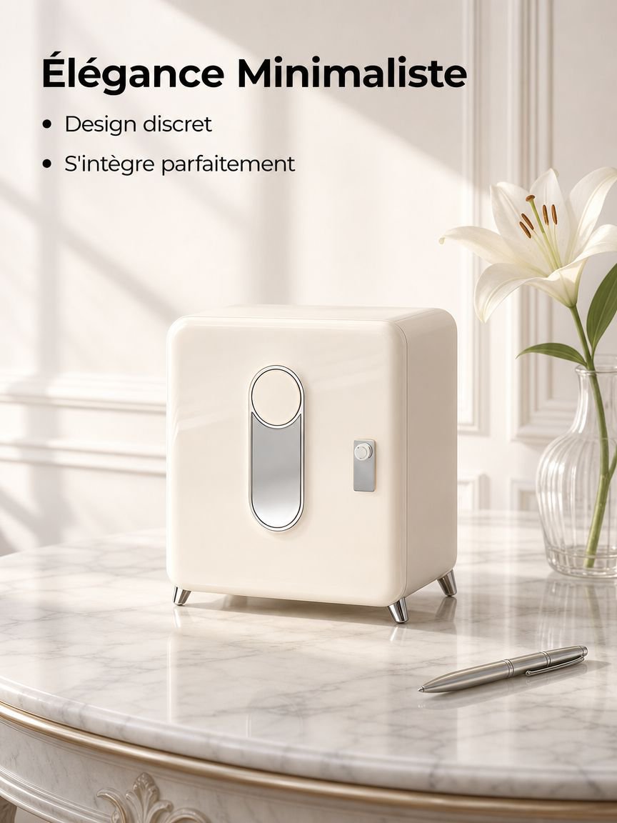 Boîte de rangement secrète à grande capacité avec verrou