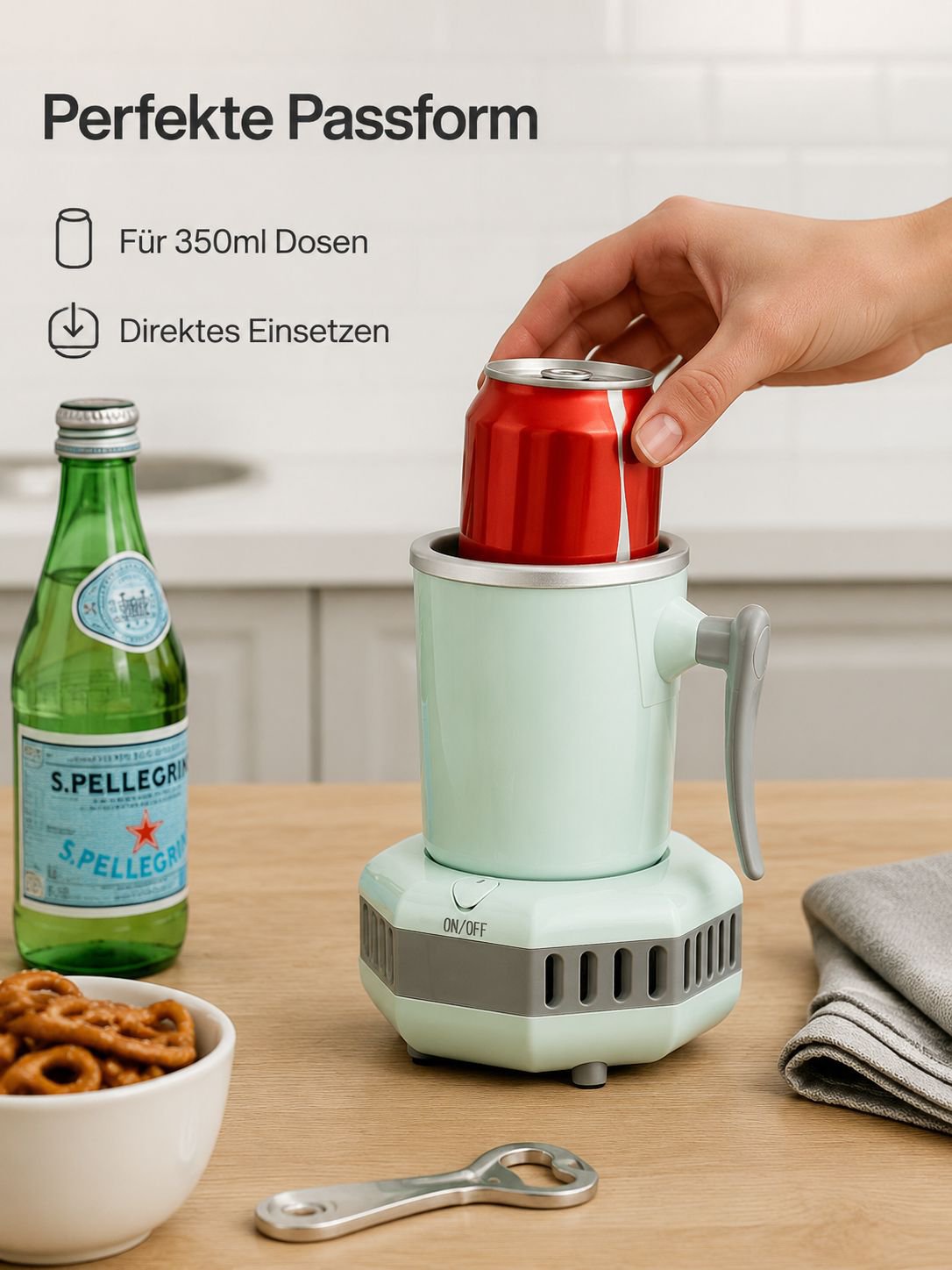 Mini tragbarer Kühlbecher, geeignet für Büro und Wohnheim, Schnellkühl-Getränkebecher