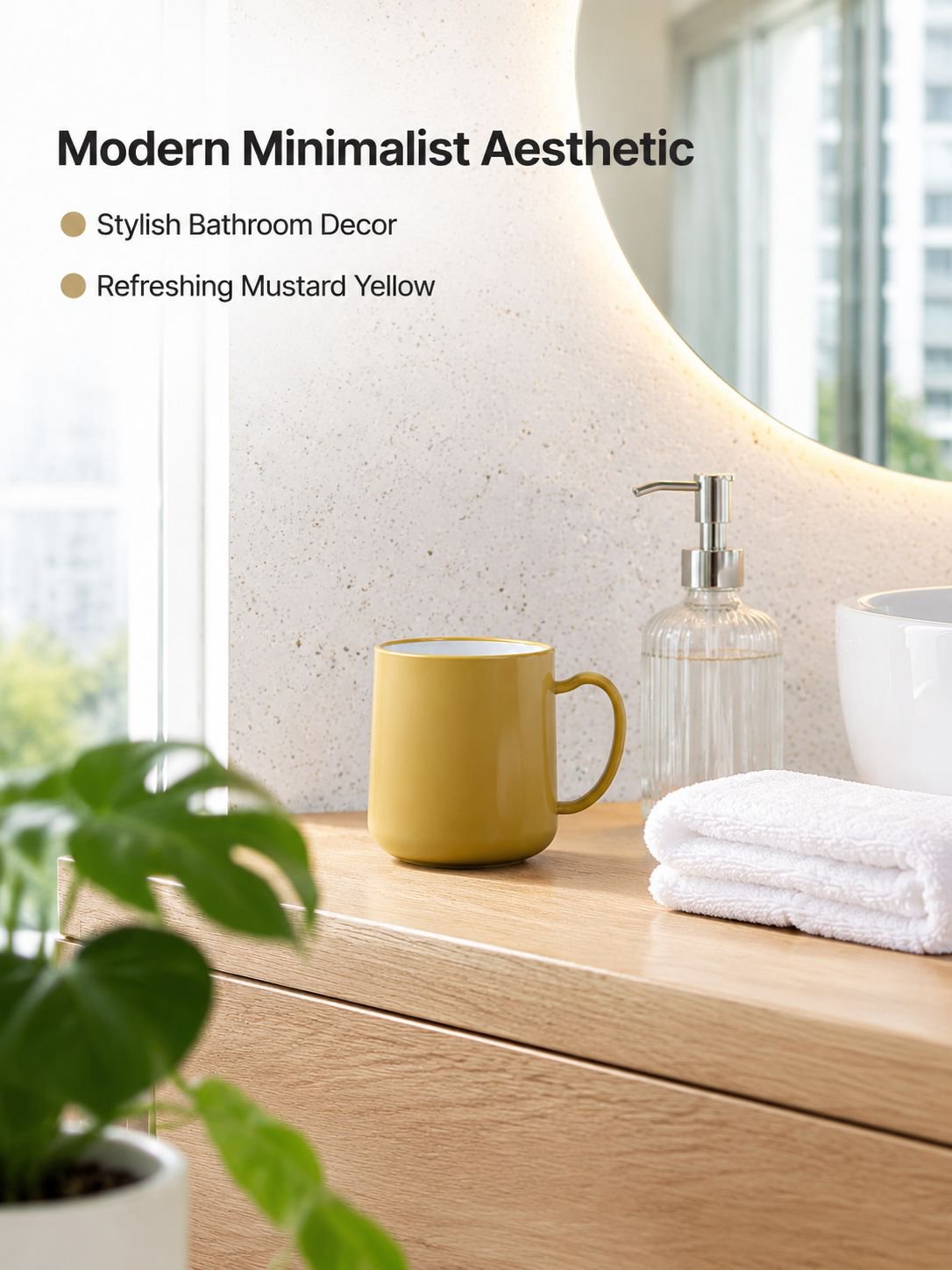 Thick, simple and fashionable mouthwash cup