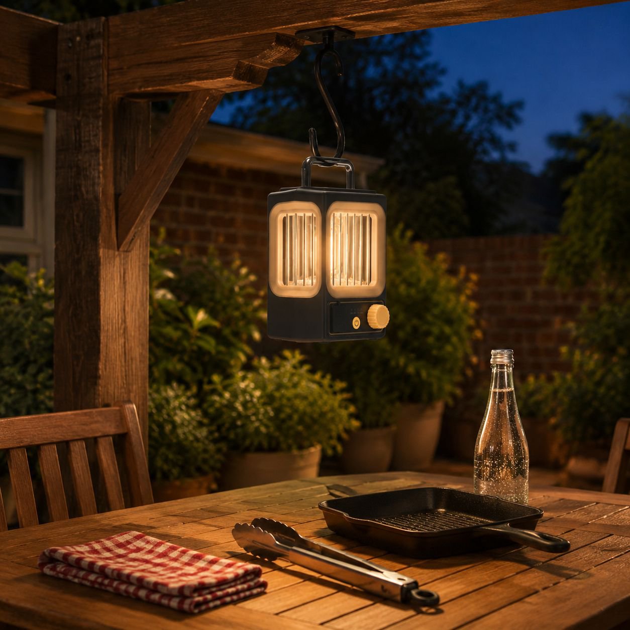 Multifunctional Solar Hanging Work Light for Garden and Camping