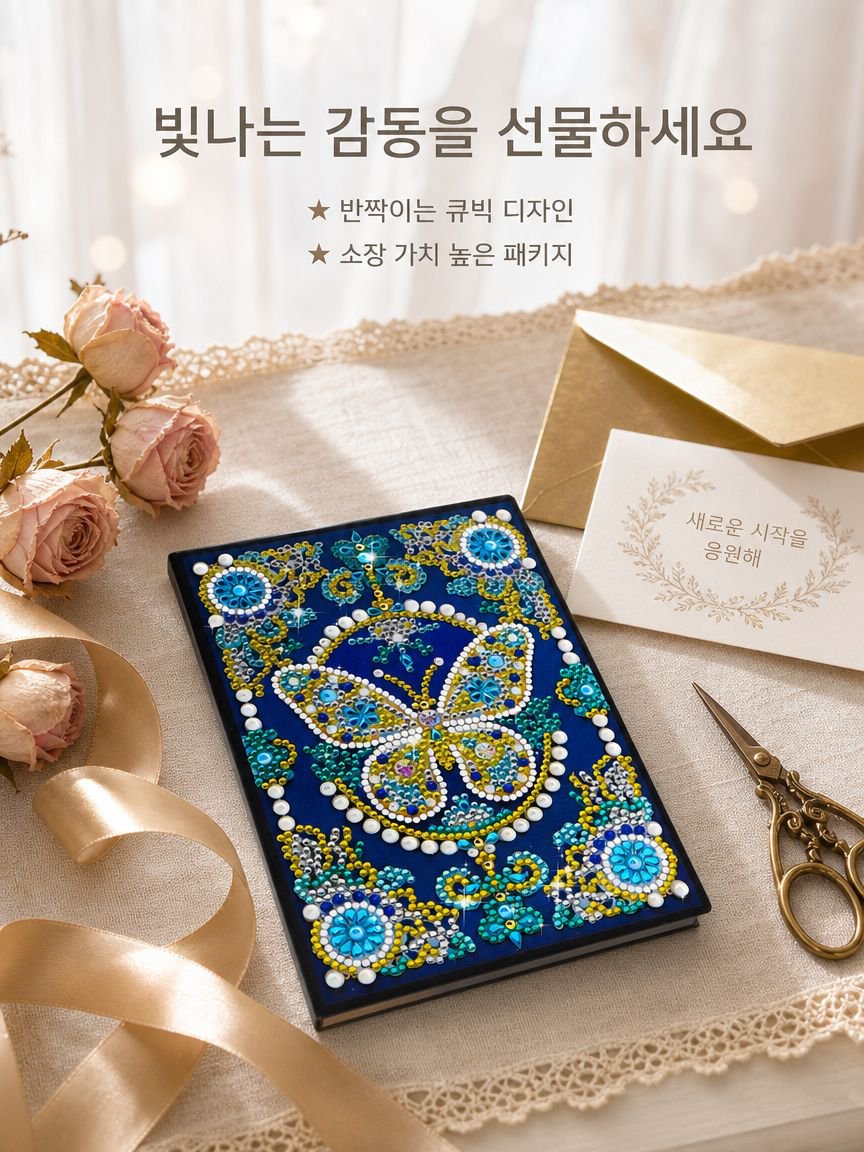 다이아몬드 그림 공책 핸드메이드 큐빅 비즈니스 다이어리 베스트셀러 글씨본