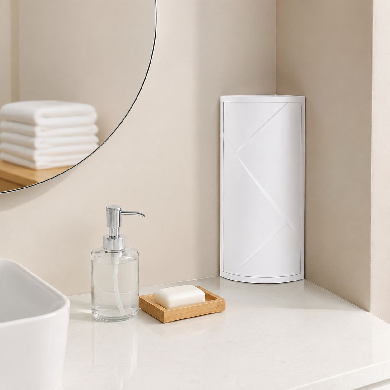 Triangle Shelf for Vanity Bathroom Organizer