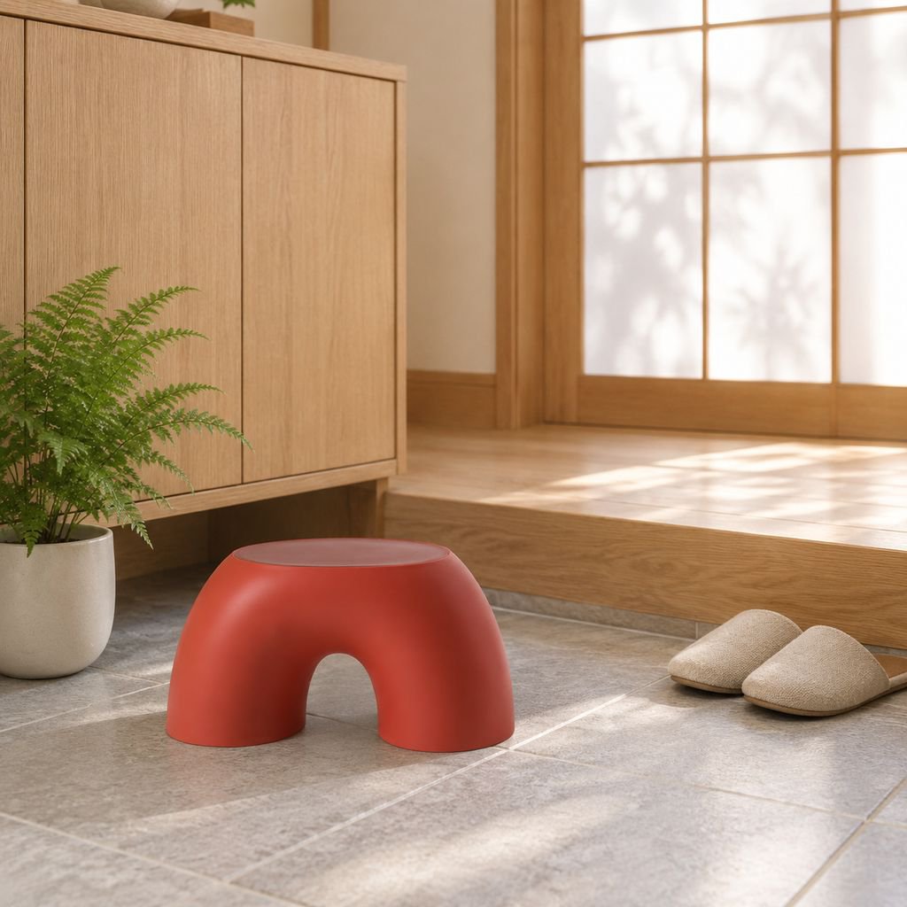シンプルで滑りにくい家庭用シューズスツール