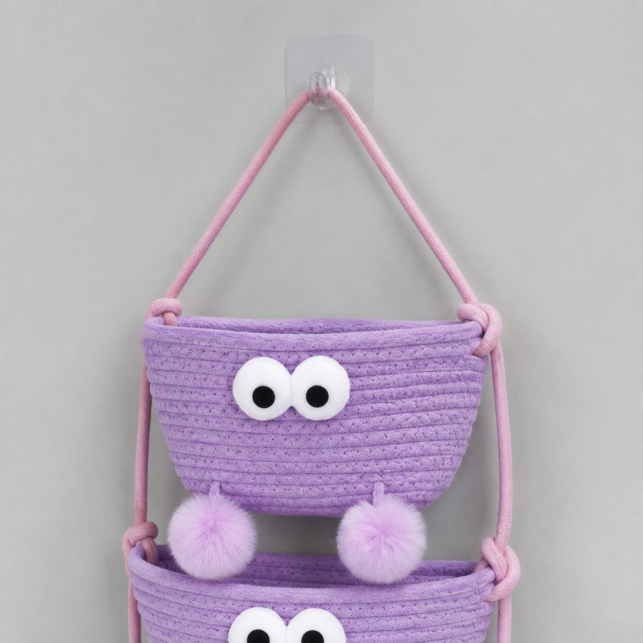 Dorm Room Wall-Mounted Storage Basket Organizer