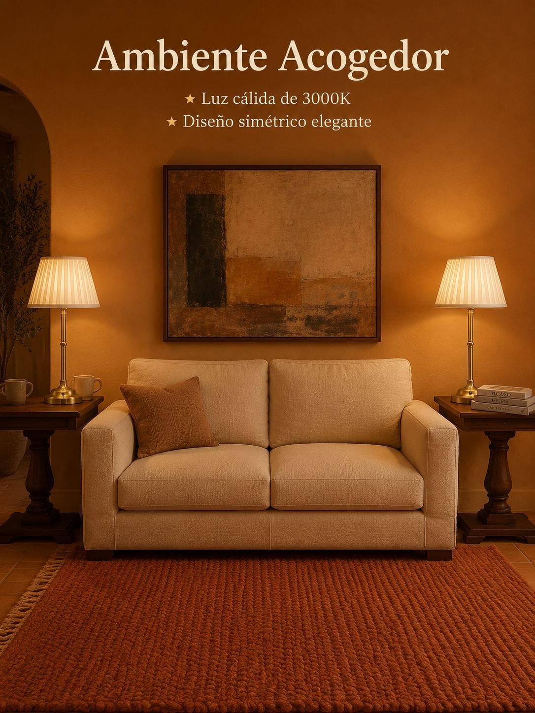 Lámpara de mesa de estilo minimalista para sala de estar