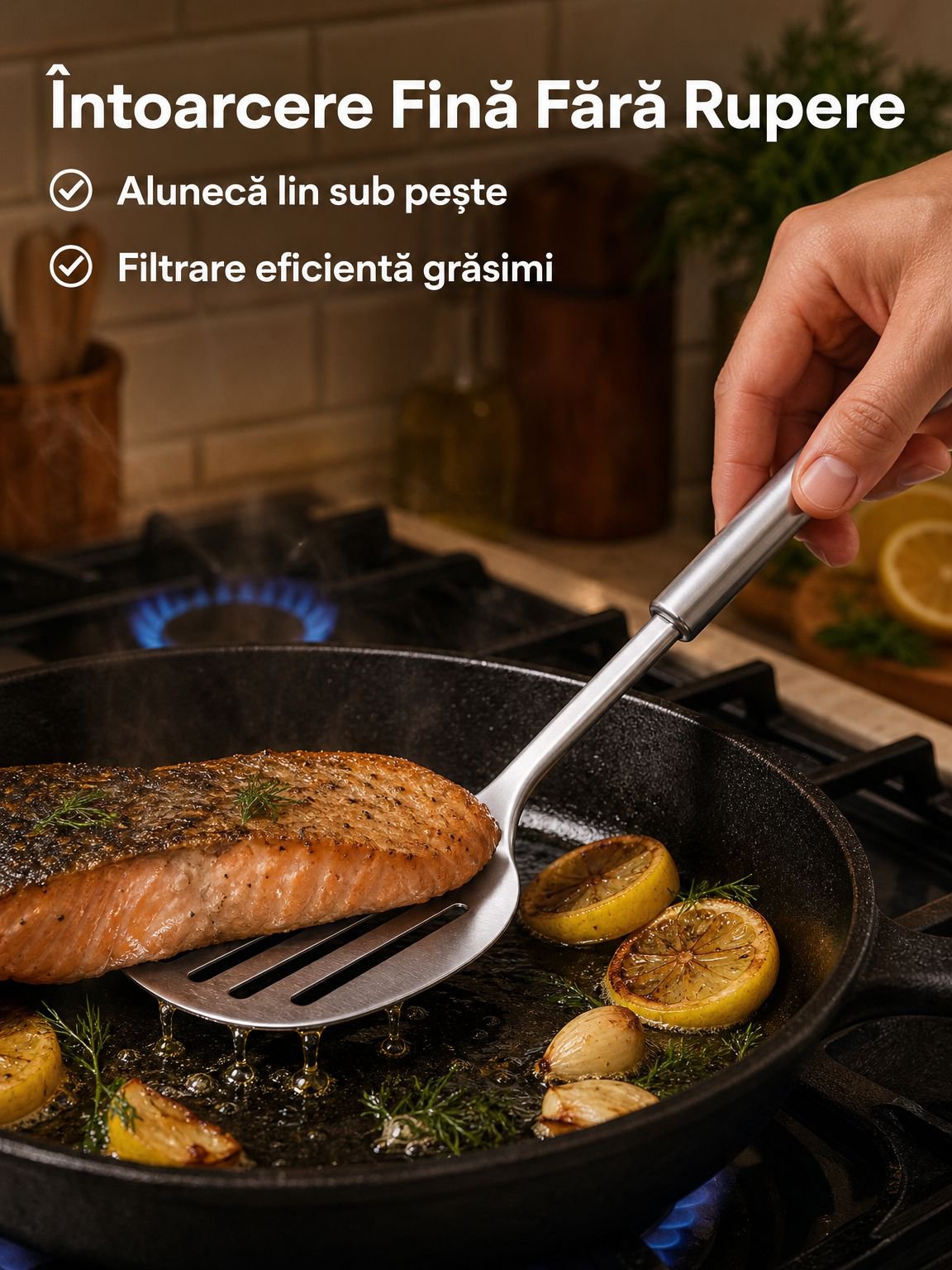 Paletă de prăjit din oțel inoxidabil pentru uz casnic