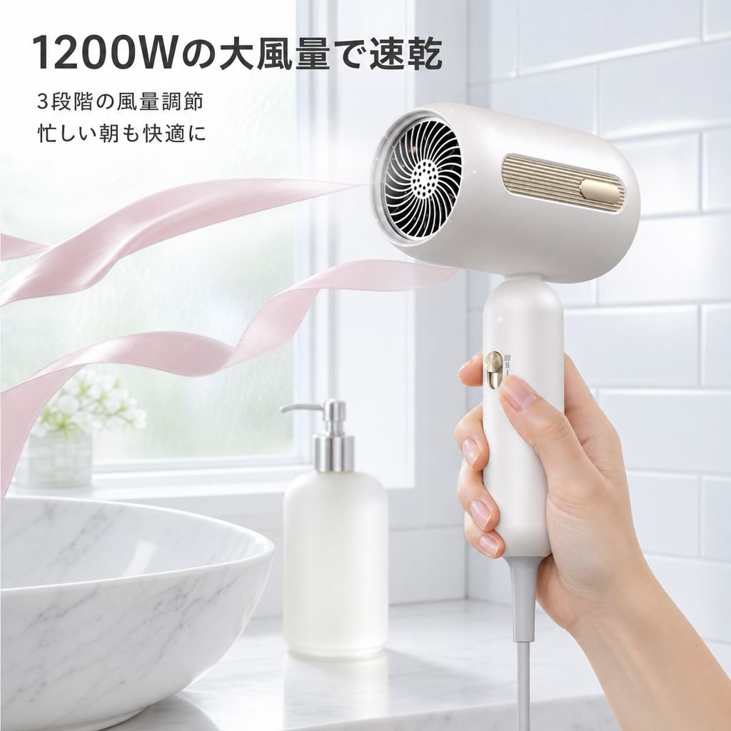 静音大風量ヘアドライヤー
