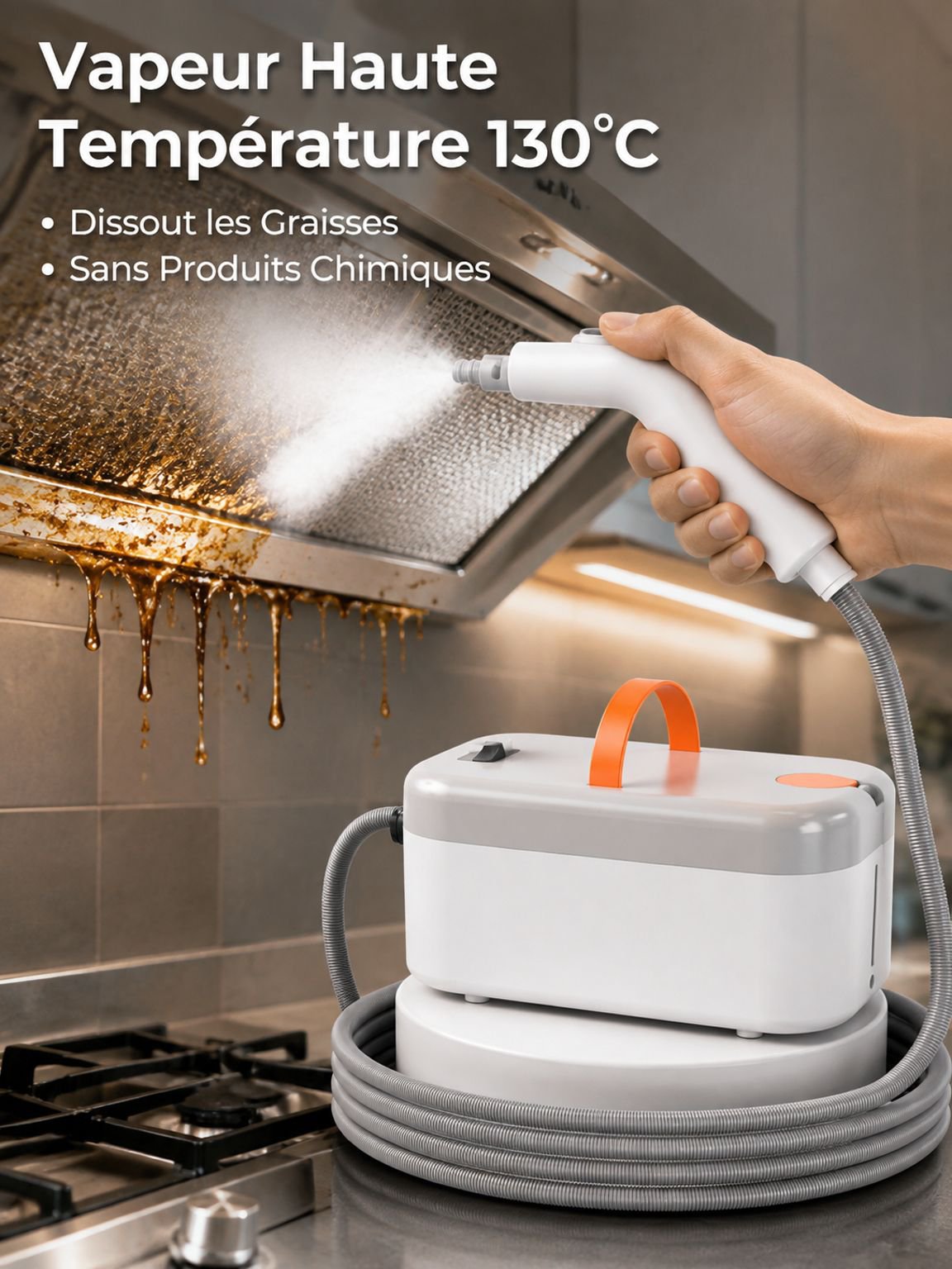 High-pressure high-temperature steam cleaner