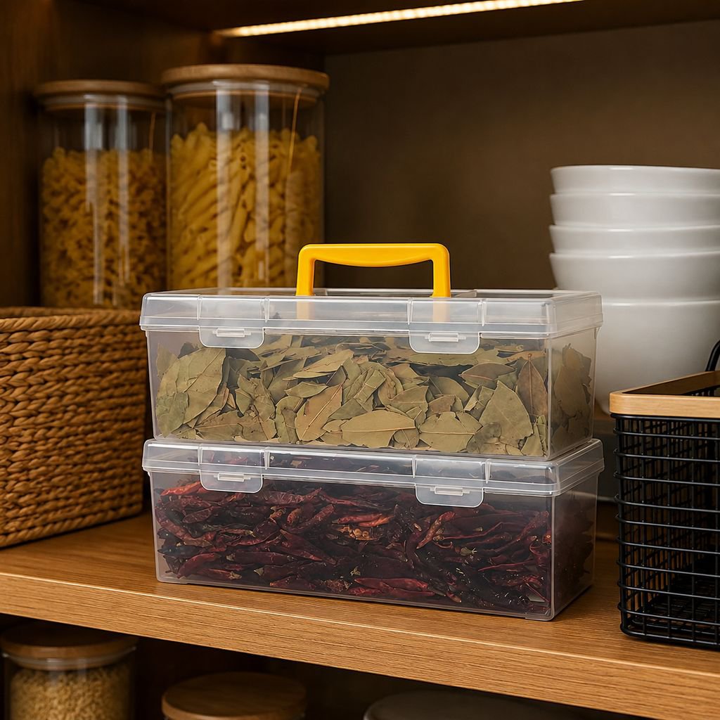Household Cabinet Spice Airtight Box Kitchen Plastic Seasoning Storage Jar