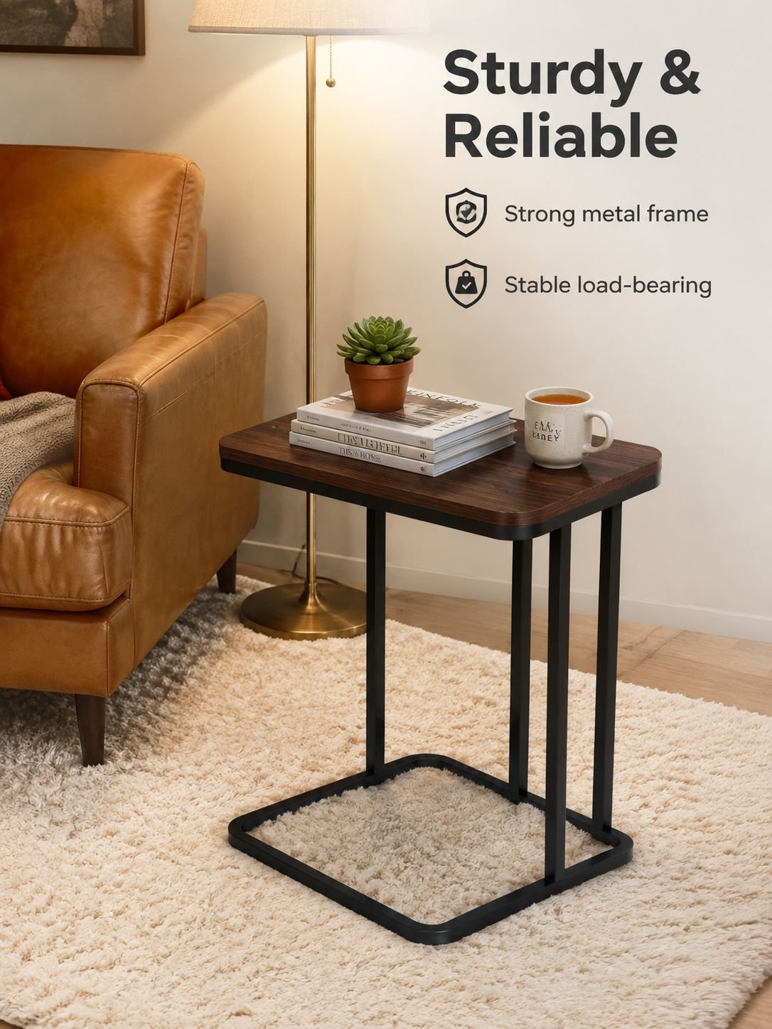 Modern Simple Portable Small Square Table Sofa Side Coffee Tea Table