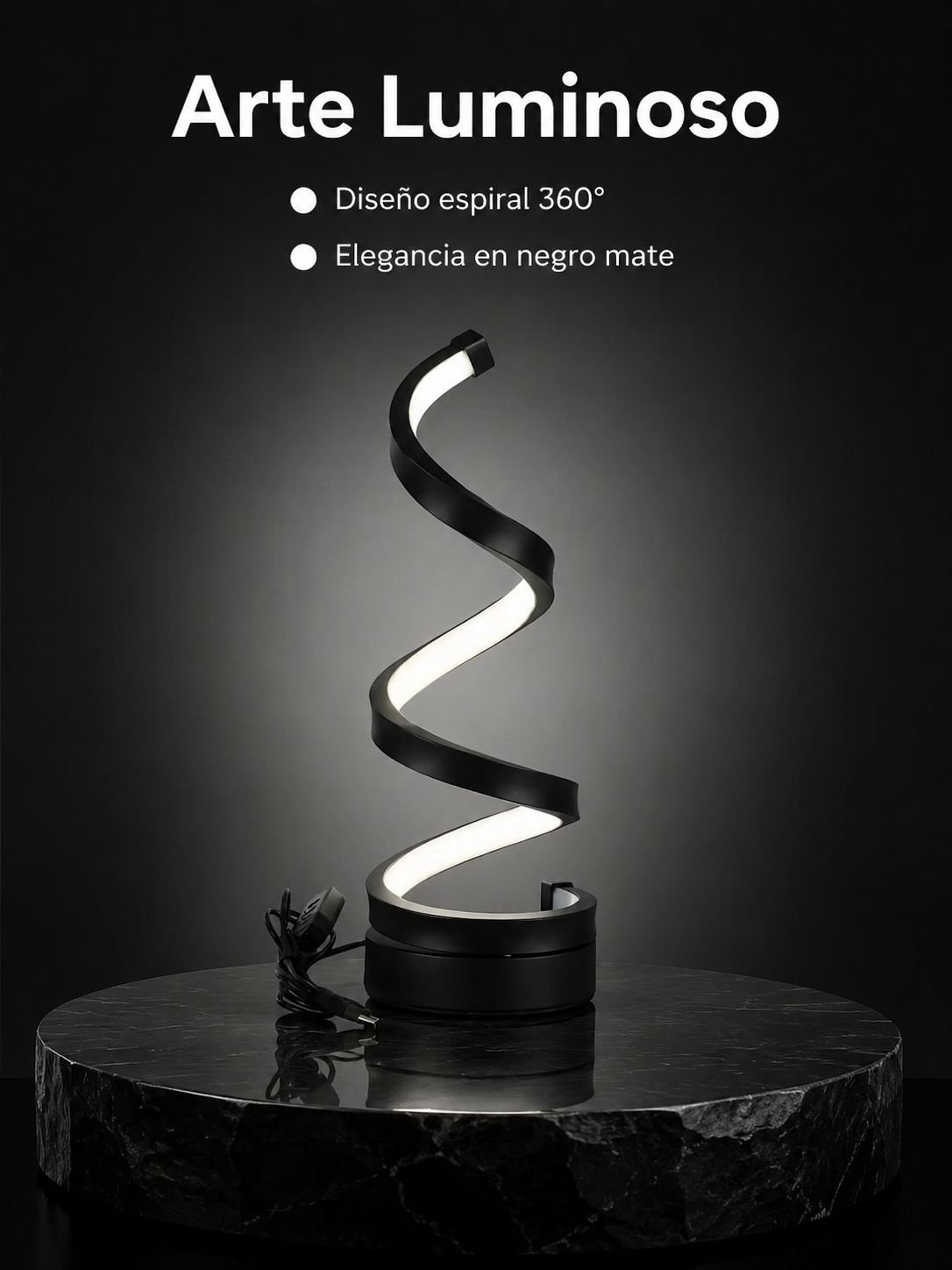 Lámpara USB creativa en espiral