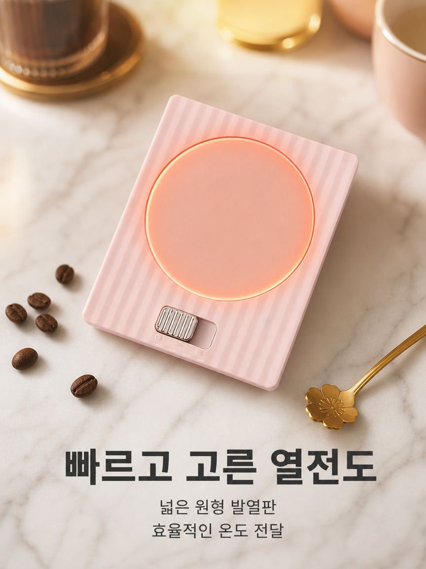 온열 온도 조절 컵받침