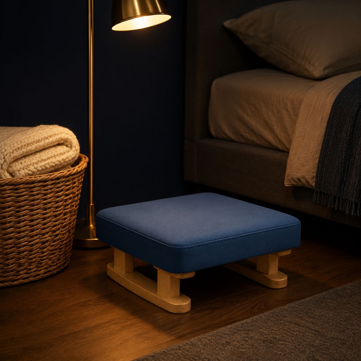 Kompakter Hocker für den Flur in minimalistischem Stil