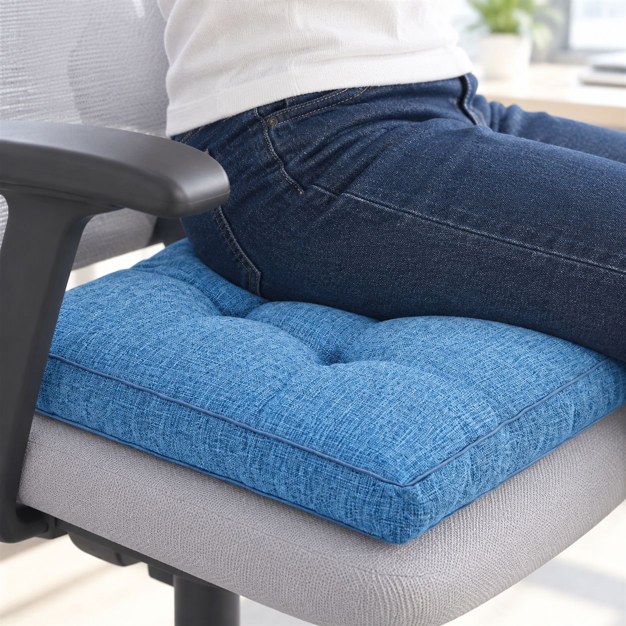 Office Seat Cushion, Thick and Breathable, Ideal for Long Hours