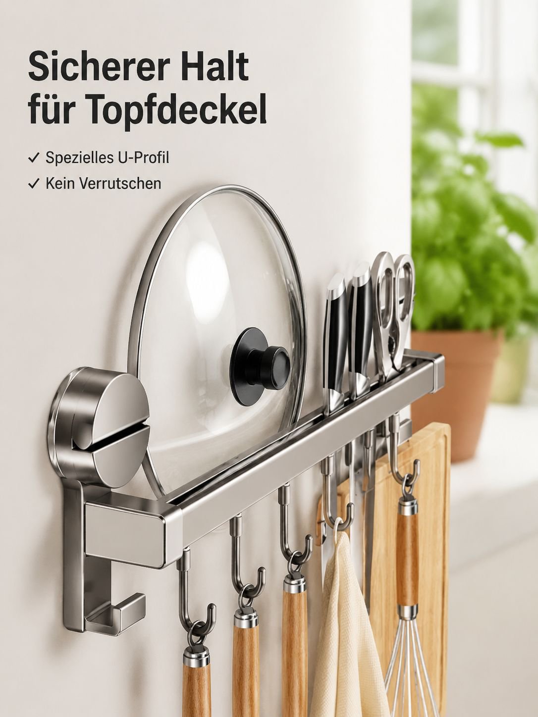 Selbstklebendes Küchenregal ohne Bohren