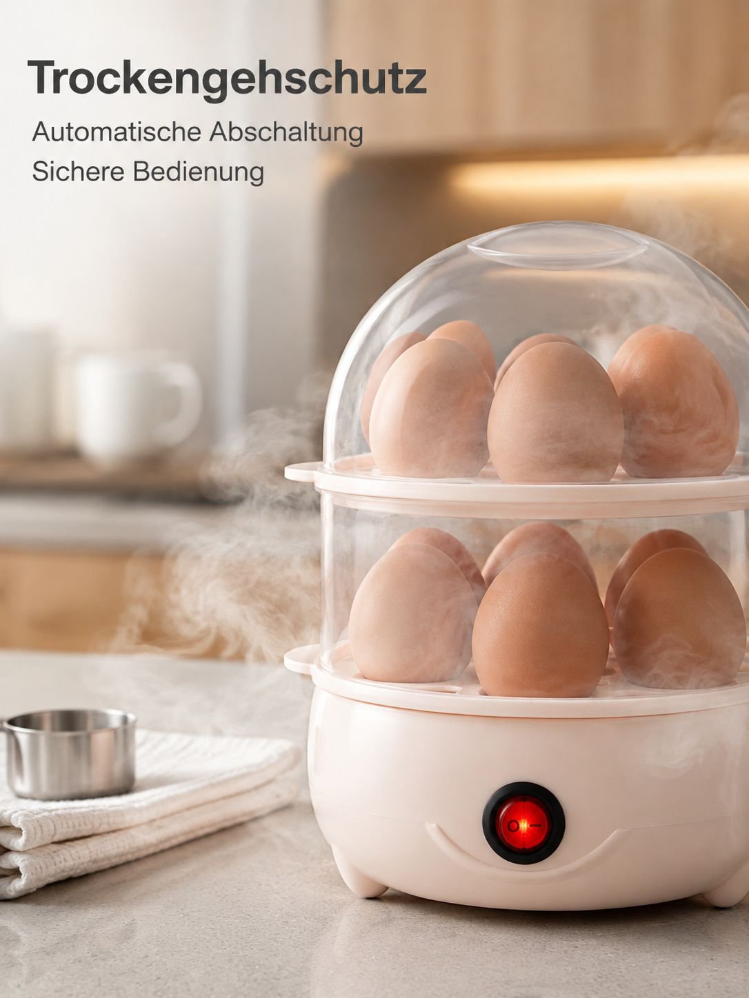 Dampfgargerät für Eierpudding – Haushaltsgerät
