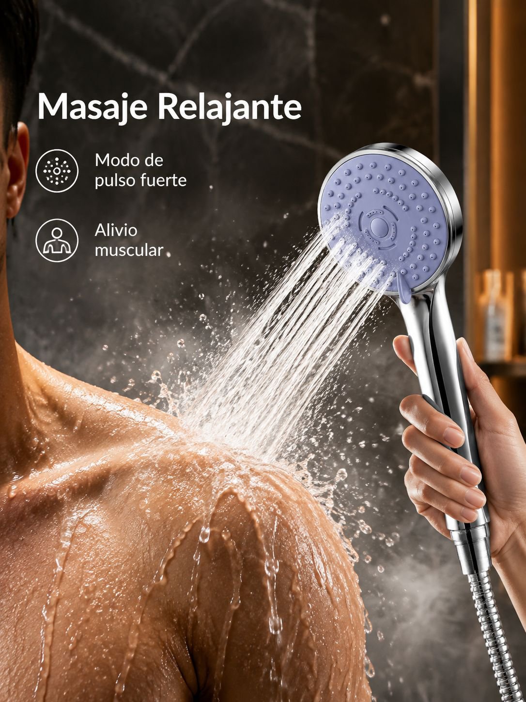 Cabezal de ducha fácil de instalar en baños domésticos
