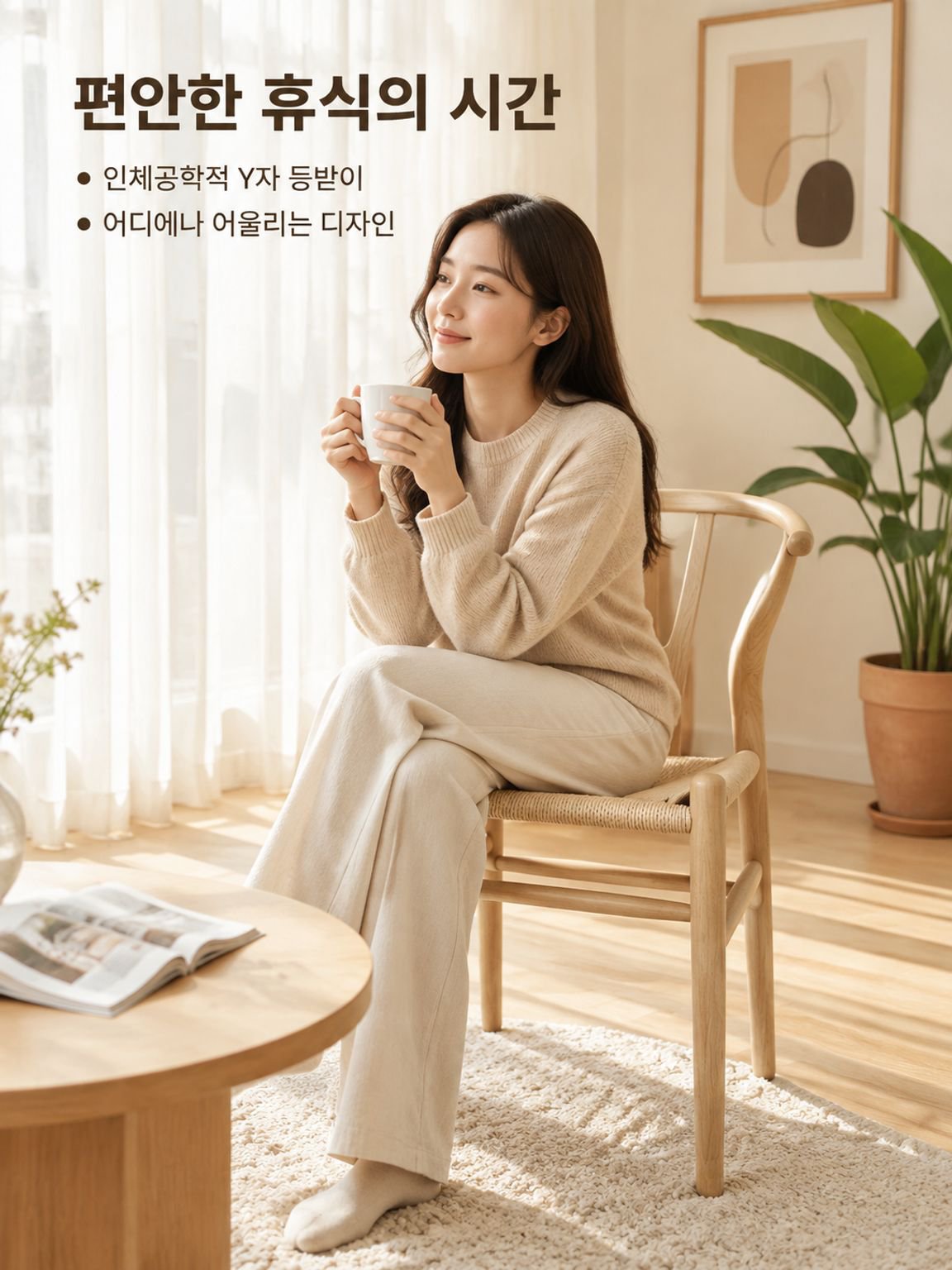 북유럽 심플한 현대 식탁 의자 레저 팔걸이 등받이 가정용 나무 의자
