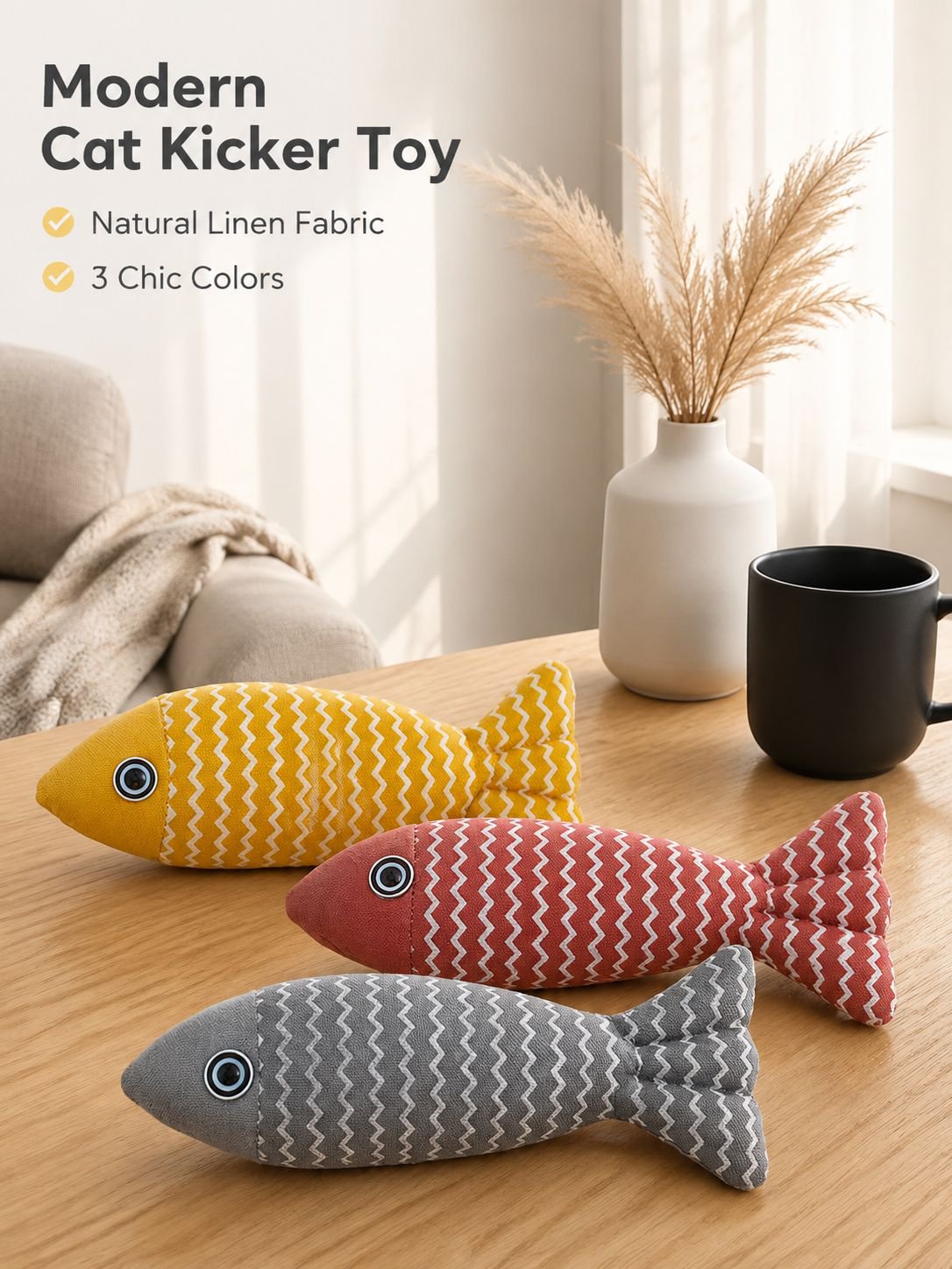 Linen Fish Cat Toy