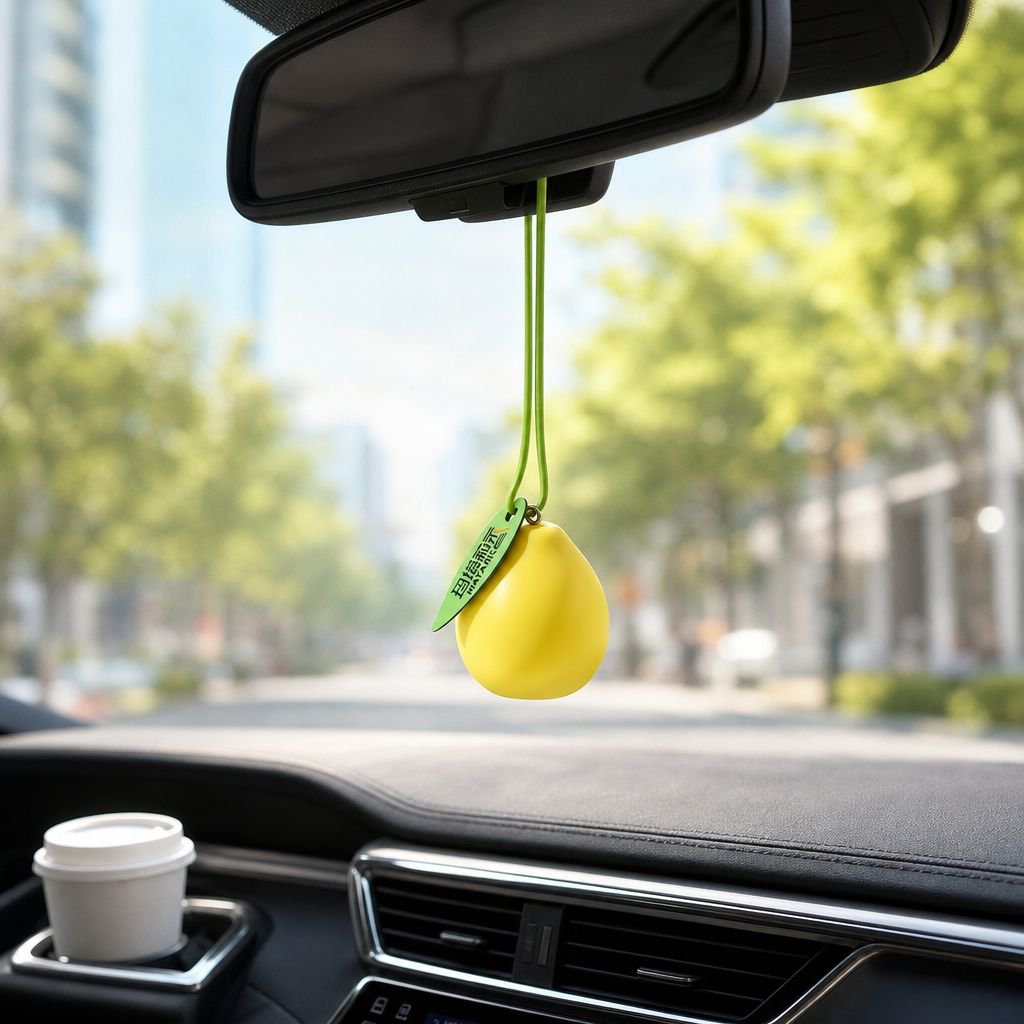 車用芳香剤ペンダント、車内フルーツグレープフルーツディフューザーオーナメント、車内消臭剤、車の装飾。