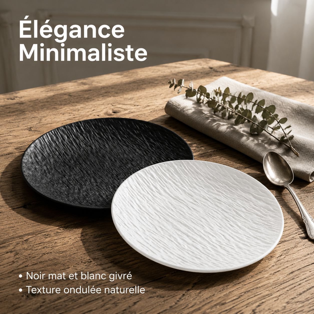 Assiette ronde en céramique pour la maison