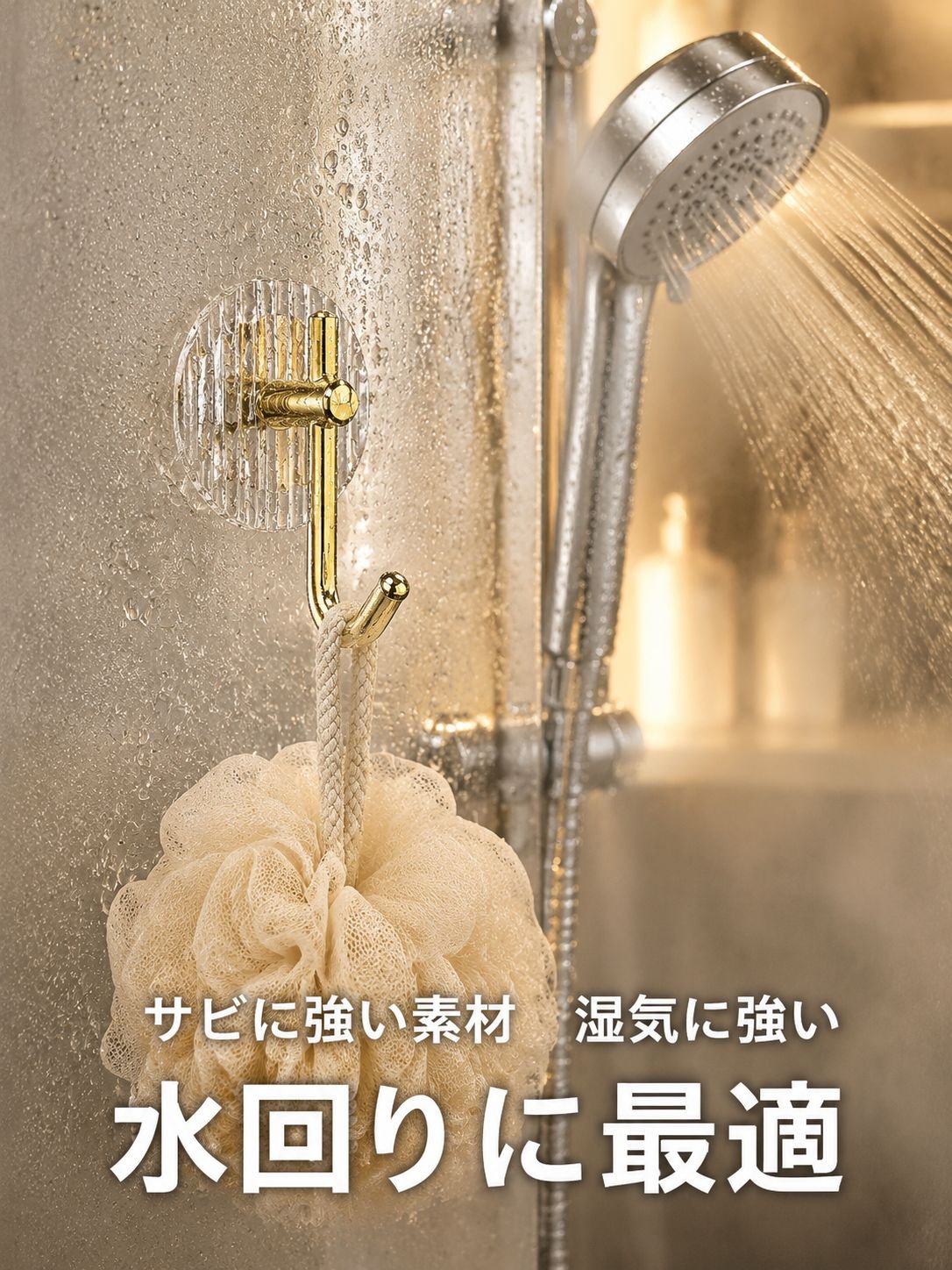 強力粘着高級感クマ型フック