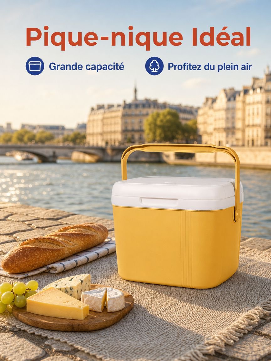 Glacière portable pour camping en plein air