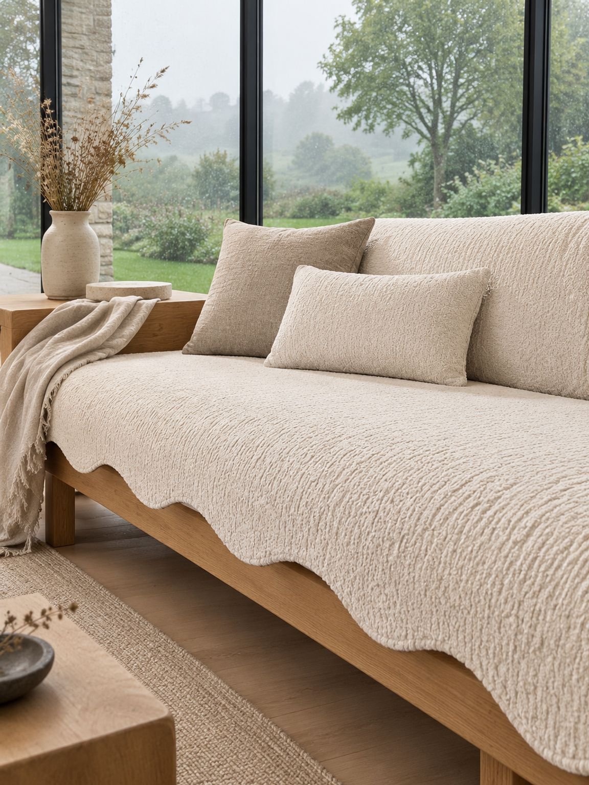 Coussin décoratif moderne à forme organique pour intérieur minimaliste