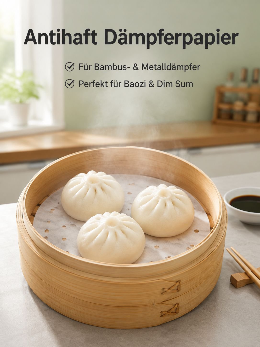 Dämpferpapier Lebensmittelqualität Einweg-Dämpfunterlage für Baozi und Brötchen