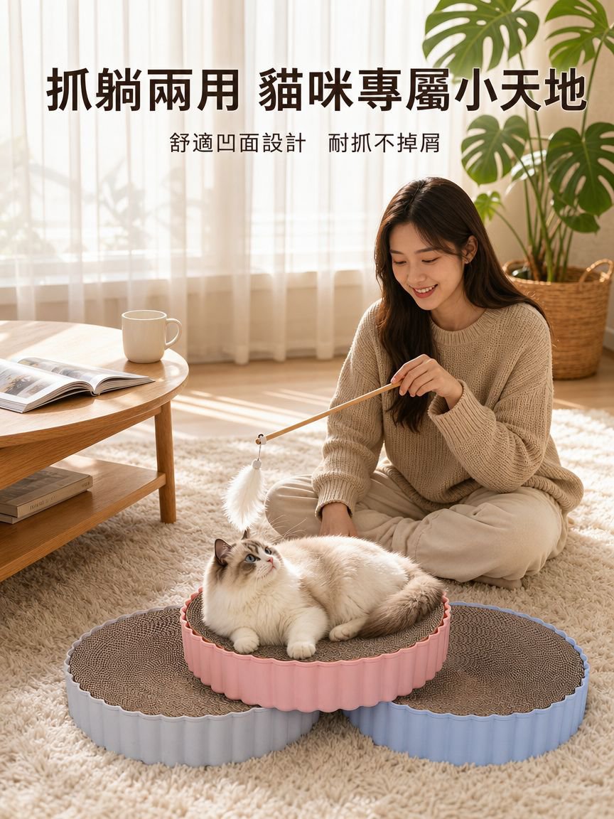 多功能圓形貓抓板