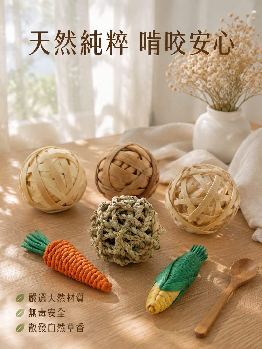 金絲熊專用磨牙藤球玩具