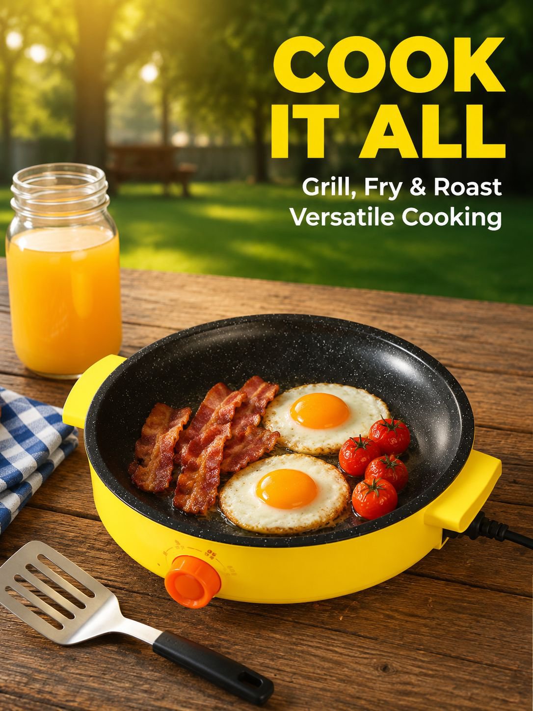 Outdoor Portable Multifunctional Electric Grill Pan