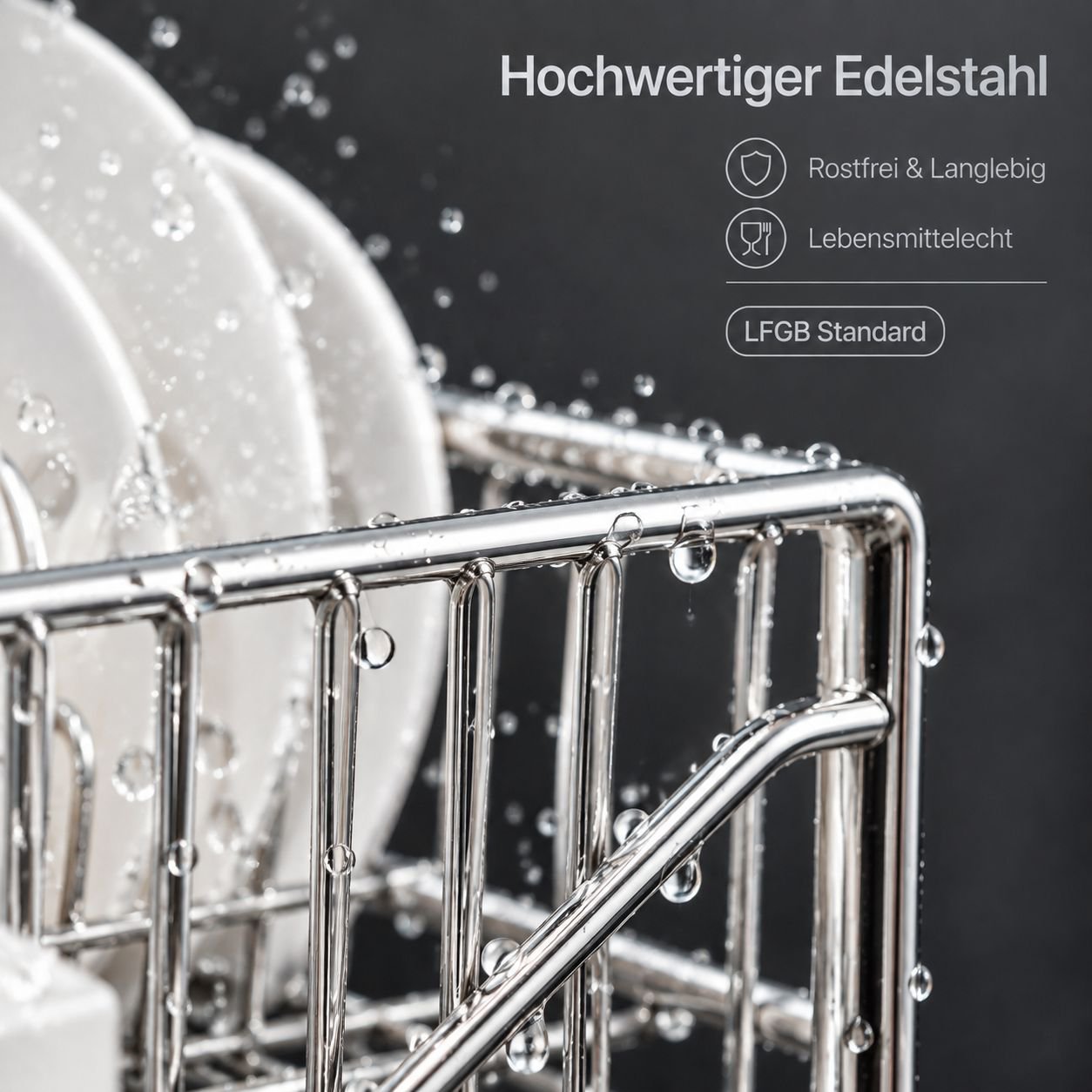 Abtropfgestell Edelstahl 304 Geschirrkorb Multifunktion Küchen-Organizer