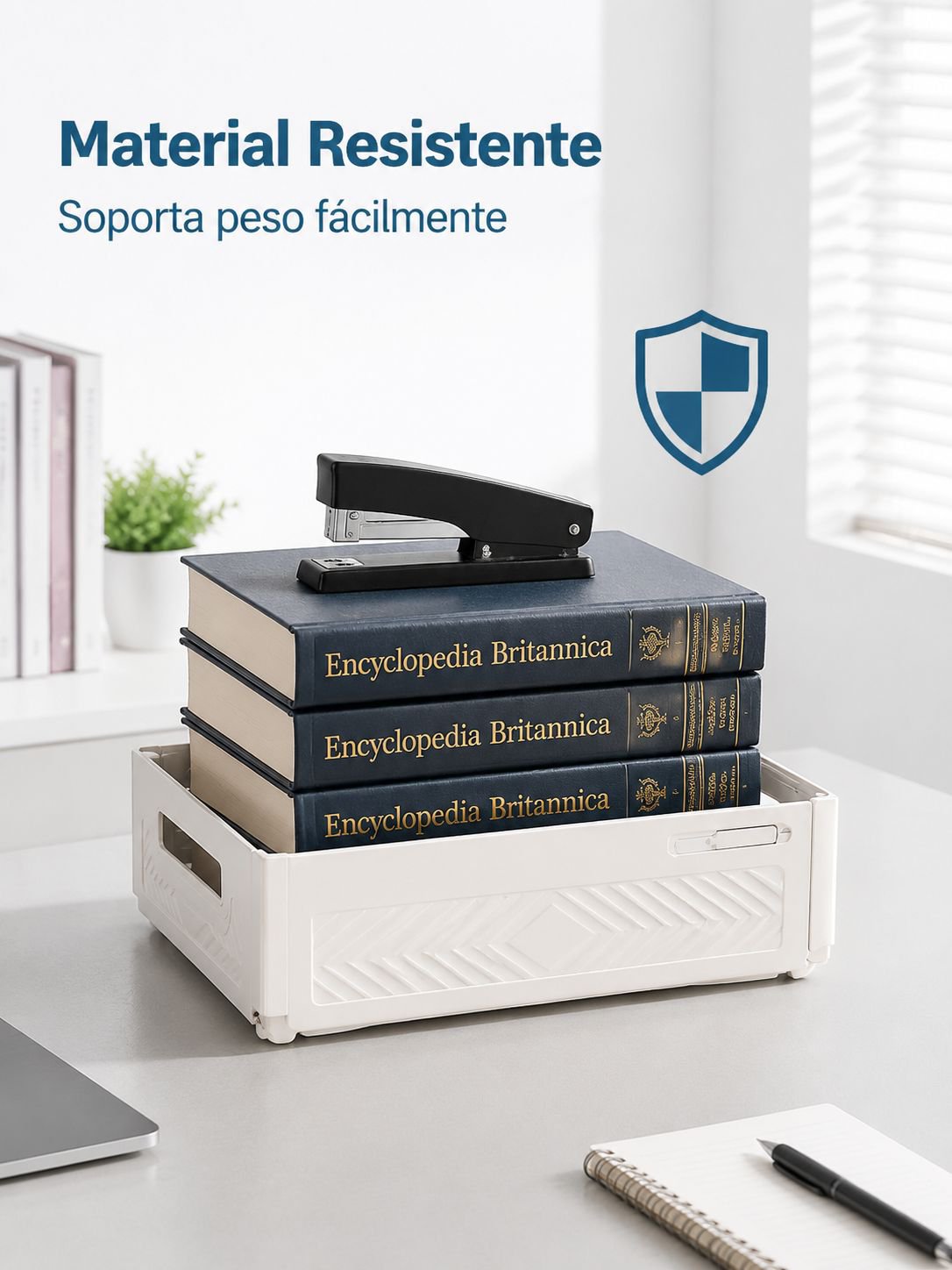 Caja organizadora de escritorio extensible con cajón