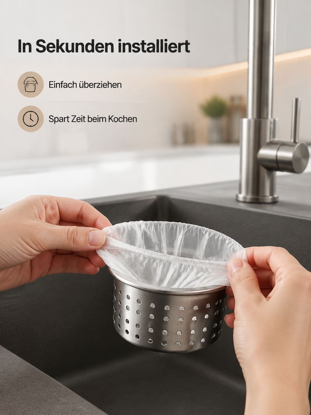 Spülbecken-Abflussfilter, Küchenabfluss-Sieb