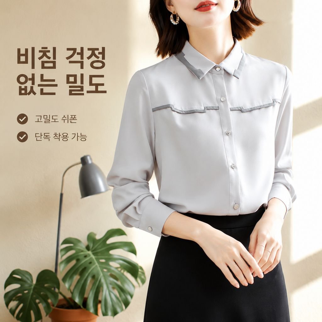 여성용 쉬폰 셔츠 긴팔 봄가을 신상 패션 블라우스